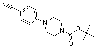 结构式 CAS# 186650-98-6, 4-(4-氰基苯基)-1-哌嗪羧酸叔丁酯
