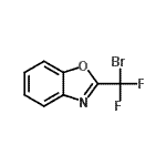 structure of CAS# 186828-50-2, 2-[Bromo(Difluoro)Methyl]-1,3-Benzoxazole;2-(Bromodifluoromethyl)-1,3-benzoxazole;2-(bromodifluoromethyl)benzoxazole;MFCD11035866