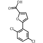 结构式 CAS# 186830-98-8, 5-(2,5-二氯苯基)-2-糠酸
