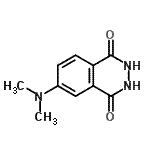 structure of CAS# 18697-31-9, 6-(Dimethylamino)-2,3-Dihydro-1,4-Phthalazinedione;6-(dimethylamino)-2,3-dihydro-1,4-phthalazinedione;6-(Dimethylamino)-2,3-dihydrophthalazine-1,4-dione;BIM-0003413.P001