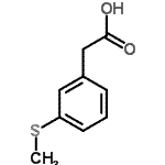 结构式 CAS# 18698-73-2, [3-(甲硫基)苯基]乙酸