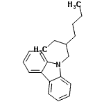 结构式 CAS# 187148-77-2, 9-(2-乙基己基)咔唑