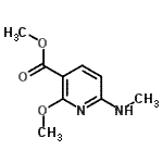 结构式 CAS# 187480-13-3, 甲基2-甲氧基-6-(甲基氨基)烟酸酯
