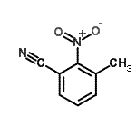 structure of CAS# 1885-77-4, 3-Methyl-2-Nitrobenzonitrile;3-Cyano-2-nitrotoluene;3-methyl-2-nitrobenzonitrile;3-Methyl-2-nitro-benzonitrile