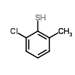 structure of CAS# 18858-05-4, 2-Chloro-6-Methylbenzenethiol;6-chloro-2-methylbenzene-1-thiol;6-chloro-o-Toluenethiol