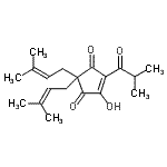 CAS#: 1891-34-5， 4-Hydroxy-5-Isobutyryl-2,2-Bis(3-Methyl-2-Buten-1-Yl)-4-Cyclopentene-1,3-Dione
