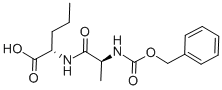 structure of CAS# 18921-54-5, 2-[2-(Benzyloxycarbonylamino)propanoylamino]valeric acid;2-[[1-Oxo-2-[[Oxo-(Phenylmethoxy)Methyl]Amino]Propyl]Amino]Pentanoic Acid;2-[2-(Benzyloxycarbonylamino)Propanoylamino]Valeric Acid;Nsc333443