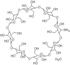 structure of CAS# 189307-64-0, 3a-Amino-3a-Deoxy-(2aS,3aS)-gamma-Cyclodextrin Hydrate;3A-Amino-3A-deoxy-(2AS,3AS)-γ-cyclodextrin Hydrate