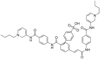 CAS 登录号：19060-45-8， N-(1-丁基吡啶-5-基)-4-[[(E)-3-[4-[[4-[(1-丁基吡啶-5-基)氨基甲酰]苯基]氨基甲酰]苯基]丙-2-烯酰基]氨基]苯甲酰胺对甲基苯磺酸盐
