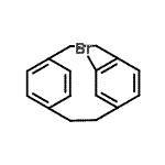 structure of CAS# 1908-61-8, 5-Bromotricyclo[8.2.2.2<Sup>4,7</Sup>]Hexadeca-1(12),4,6,10,13,15-Hexaene;5-bromotr<wbr>icyclo[8.<wbr>2.2.24,7]<wbr>hexadeca-<wbr>1(12),4,6<wbr>,10,13,15<wbr>-hexaene