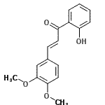 结构式 CAS# 19152-36-4, (2E)-3-(3,4-二甲氧基苯基)-1-(2-羟基苯基)-2-丙烯-1-酮