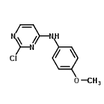 结构式 CAS# 191729-02-9, 2-氯-N-(4-甲氧基苯基)-4-嘧啶胺