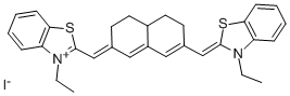 CAS#: 19208-25-4， 3-Ethyl-2-[[7-[(3-Ethyl-2(3H)-Benzothiazolylidene)Methyl]-4,4a,5,6-Tetrahydro-2(3H)-Naphthalenylidene]Methyl]-Benzothiazolium Iodide (1:1)