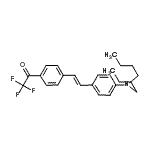 structure of CAS# 192190-91-3, 1-(4-{(E)-2-[4-(Dibutylamino)Phenyl]Vinyl}Phenyl)-2,2,2-Trifluoroethanone;4-Dibutylamino-4'-(trifluoroacetyl)stilbene;Chromoionophore IX;ETH 4003