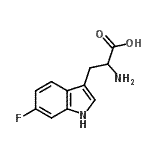 结构式 CAS# 19310-00-0, 6-氟色氨酸