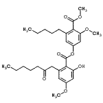 CAS#: 19314-73-9， 3-Methoxy-4-(Methoxycarbonyl)-5-Pentylphenyl 2-Hydroxy-4-Methoxy-6-(2-Oxoheptyl)Benzoate