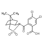 structure of CAS# 193202-37-8, 4,5-Dichloro-2-[(10,10-Dimethyl-3,3-Dioxido-3-Thia-4-Azatricyclo[5.2.1.0<Sup>1,5</Sup>]Dec-4-Yl)Carbonyl]Benzoic Acid;N-(2-Carboxy-4,5-dichlorobenzoyl)-(-)-10,2-camphorsultam;N-(2-Carboxy-4,5-dichlorobenzoyl)-(+)-10,2-camphorsultam