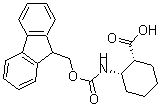 structure of CAS# 194471-85-7, (1R,2S)-rel-2-[[(9H-Fluoren-9-Ylmethoxy)Carbonyl]Amino]-Cyclohexanecarboxylic Acid