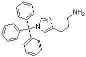 structure of CAS# 195053-89-5, 1-(Triphenylmethyl)-1H-Imidazole-4-Propanamine;3-(1-TRITYL-1H-IMIDAZOL-4-YL)-PROPAN-1-YLAMINE;3-(1-TRITYL-1H-IMIDAZOL-4-YL)PROPAN-1-AMINE;3-(1-TRITYL-1H-IMIDAZOL-4-YL)-PROPYLAMINE
