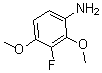 结构式 CAS# 195136-66-4, 3-氟-2,4-二甲氧基-苯胺