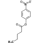 structure of CAS# 1956-07-6, 4-Nitrophenyl Valerate;Pentanoic acid 4-nitrophenyl ester;P-NITROPHENYLVALERATE;N4377_SIGMA