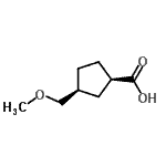 CAS#: 196492-76-9， (1R,3S)-3-(Methoxymethyl)Cyclopentanecarboxylic Acid