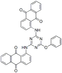 CAS#: 1965-81-7， 1,1'-[(6-Phenoxy-1,3,5-Triazine-2,4-Diyl)Diimino]Bisanthraquinone