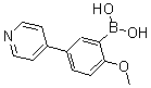 结构式 CAS# 196861-33-3, [2-甲氧基-5-(4-吡啶基)苯基]-硼酸