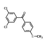 structure of CAS# 197439-14-8, (3,5-Dichlorophenyl)[4-(Methylsulfanyl)Phenyl]Methanone;3,5-Dichloro-4'-(thiomethyl)benzophenone