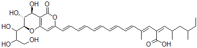 CAS#: 197631-20-2， (2Z,3E,5E,7E,9E,11E,13E)-14-[(2R,3R,4S)-3,4-Dihydroxy-5-Oxo-2-(1,2,3-Trihydroxypropyl)-3,4-Dihydro-2H-Pyrano[2,3-d]Pyran-7-Yl]-2-(2,4-Dimethylhexylidene)-4-Methyltetradeca-3,5,7,9,11,13-Hexaenoic Acid