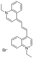 structure of CAS# 19764-88-6, NK 36;QUINOLINIUM, 1-ETHYL-4-[3-(1-ETHYL-4(1H)-QUINOLINYLIDENE)-1-PROPENYL]-, BROMIDE;1-ETHYL-4-((E)-3-[1-ETHYL-4(1H)-QUINOLINYLIDENE]-1-PROPENYL)QUINOLINIUM BROMIDE;QUINOLINIUM, 1-ETHYL-4-[3-(1-ETHYL-4(1H)-QUINOLYLIDENE)PROPENYL]-, BROMIDE