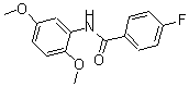 structure of CAS# 198134-75-7, N-(2,5-Dimethoxyphenyl)-4-Fluorobenzamide;N-(2,5-DIMETHOXYPHENYL)-4-FLUOROBENZAMIDE