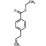 structure of CAS# 19819-94-4, Ethyl 4-Allylbenzoate;3-(4-Carboethoxyphenyl)-1-propene;MFCD01319582