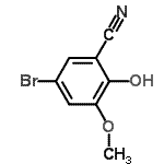 structure of CAS# 198280-95-4, 5-Bromo-2-Hydroxy-3-Methoxybenzonitrile;5-bromo-2-hydroxy-3-methoxybenzonitrile