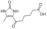 structure of CAS# 19920-34-4, 6-(5-Methyl-2-Oxo-2,3-Dihydro-1H-Imidazol-4-Yl)-6-Oxo-Hexanoic Acid;6-(5-Methyl-2-Oxo-1,3-Dihydroimidazol-4-Yl)-6-Oxo-Hexanoate;6-Keto-6-(2-Keto-5-Methyl-1,3-Dihydroimidazol-4-Yl)Hexanoate;Zinc02387551