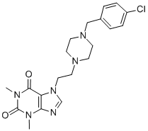 CAS#: 19971-80-3， 7-[2-[4-[(4-Chlorophenyl)Methyl]-1-Piperazinyl]Ethyl]Theophyline