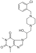 CAS#: 19971-95-0， 7-[3-[4-(2-Chlorobenzyl)piperazin-1-yl]-2-hydroxy-propyl]-1,3-dimethyl-xanthine