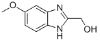 structure of CAS# 20033-99-2, 6-Methoxy-1H-Benzimidazole-2-Methanol;(6-Methoxy-1H-Benzimidazol-2-Yl)Methanol(SALTDATA: FREE);(5-METHOXY-1H-BENZO[D]IMIDAZOL-2-YL)-METHANOL;1H-Benzimidazole-2-Methanol,5-Methoxy-(9CI)
