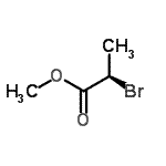structure of CAS# 20047-41-0, Methyl (2R)-2-Bromopropanoate;propionic acid, 2-bromo-, methyl ester, (R)-;ZINC02046232