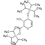 结构式 CAS# 201053-37-4, 2,6-脱水-5-脱氧-1,4-二-O-(三异丙基硅烷基)-D-阿拉伯糖-己-5-烯糖