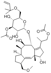 structure of CAS# 20108-30-9, Fusicoccin;.Alpha.-D-Glucopyranoside, 3-[2-(Acetyloxy)-1-Methylethyl]-1,2,4,5,6,6A,7,8,9,10A-Decahydro-1,5-Dihydroxy-9-(Methoxymethyl)-6,10A-Dimethyldicyclopenta[A,D]Cycloocten-4-Yl 6-O-(1,1-Dimethyl-2-Propenyl)-, 3-Acetate, [1S-[1.Alpha.,3(R*),4.Alpha.,5.Beta.,6.Beta.,6A.Alpha.,9.Beta.,10A.Beta.]]-;Fusicoccin;Fucicoccin
