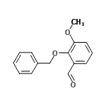 结构式 CAS# 2011-06-5, 2-(苄氧基)-3-甲氧基苯甲醛