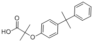 结构式 CAS# 2012-73-9, 2-甲基-2-[4-(2-苯基丙烷-2-基)苯氧基]丙酸