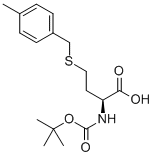 structure of CAS# 201419-15-0, N-[(1,1-Dimethylethoxy)Carbonyl]-S-[(4-Methylphenyl)Methyl]-L-Homocysteine;Boc-S-P-Methylbrnzyl-L-Homocysteine;BOC-S-4-METHYLBENZYL-L-HOMOCYSTEINE;REF DUPL: Boc-Hcys(Mbzl)-OH