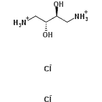 structure of CAS# 20182-71-2, (2R,3S)-2,3-Dihydroxy-1,4-Butanediaminium Dichloride;meso-1,4-Diamino-2,3-butanediol dihydrochloride;72284_FLUKA