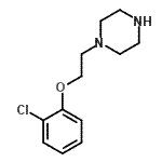 structure of CAS# 20383-85-1, 1-[2-(2-Chlorophenoxy)Ethyl]Piperazine;1-(2-(2-chlorophenoxy)ethyl)piperazine;1-[2-(2-Chloro-phenoxy)-ethyl]-piperazine;1-chloro-2-(2-piperazinylethoxy)benzene