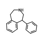 structure of CAS# 20390-68-5, 1-Phenyl-2,3,4,5-Tetrahydro-1H-3-Benzazepine;1-PHENYL-2,3,4,5-TETRAHYDRO-1H-BENZAZEPINE;MFCD01817308;ChemDiv2_000935