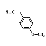 structure of CAS# 204067-34-5, (5-Methoxy-2-Pyridinyl)Acetonitrile;2-(5-METHOXYPYRIDIN-2-YL)ACETONITRILE;2-Pyridineacetonitrile,5-methoxy-;5-methoxy-2-pyridineacetonitrile