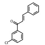 structure of CAS# 20426-48-6, (2E)-1-(3-Chlorophenyl)-3-Phenyl-2-Propen-1-One;(E)-1-(3-chlorophenyl)-3-phenylprop-2-en-1-one