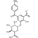 CAS#: 204853-33-8， 2-Hydroxy-5-(4-methylbenzoyl)-3-nitrophenyl (5xi)-beta-D-lyxo-hexopyranosiduronic acid